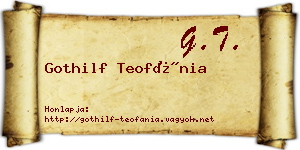 Gothilf Teofánia névjegykártya